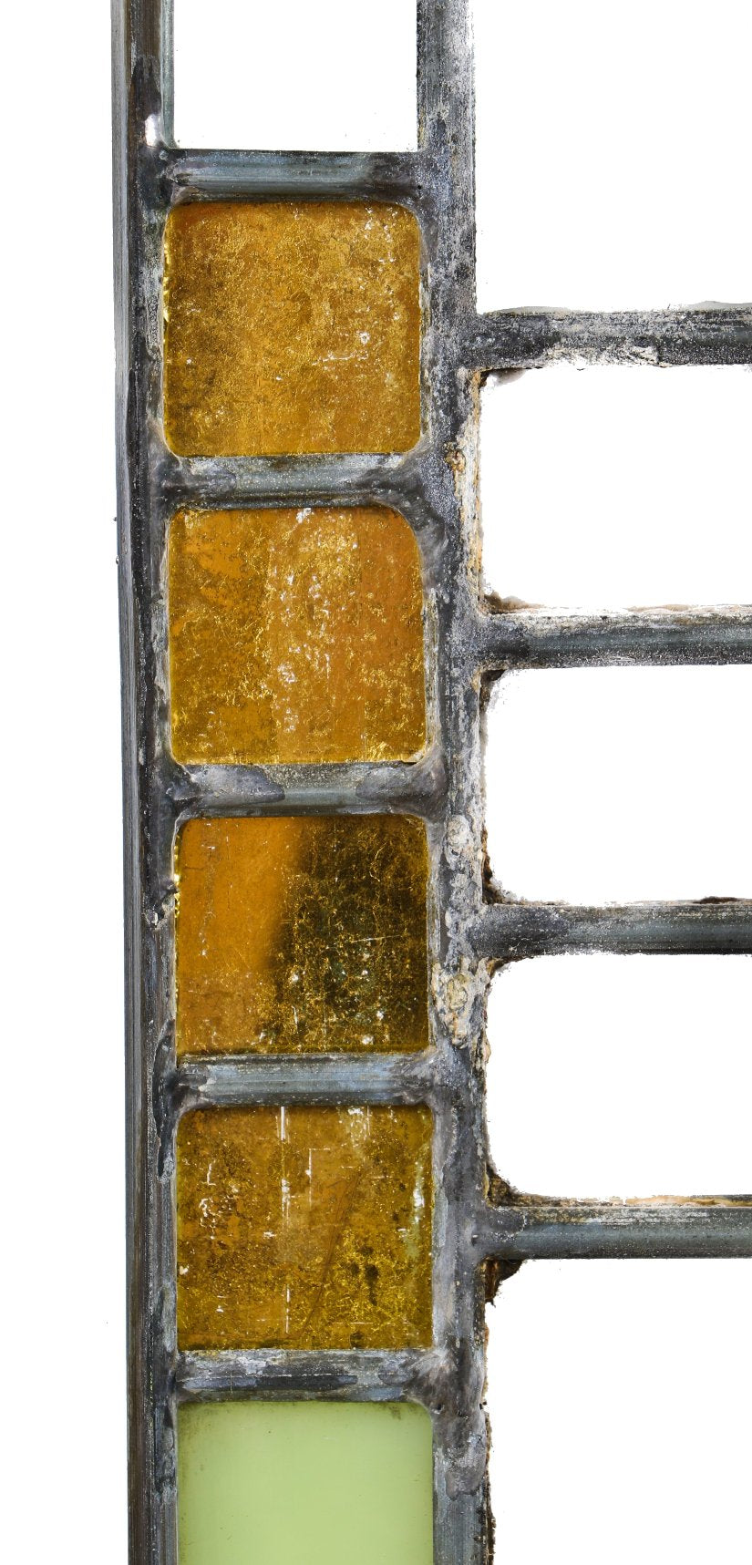 all original historically important c. 1902 american arthur heurtley house leaded art glass residential window or "light screen" with original intact wood sash frame