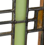 all original historically important c. 1902 american arthur heurtley house leaded art glass residential window or "light screen" with original intact wood sash frame