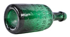 rare and intact privy-dug early 1840's light to medium emerald green pontiled mineral bottle manufactured for philadelphia bottler william heiss jr.