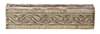 one of several all original early 20th century "sullivanesque" style rectangular-shaped white glazed terra cotta building facade blocks with repeating gothic trefoil design motif