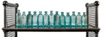 lot of three nearly identical and largely intact chicago privy dug late 1880's aqua blue hutchinson style soda bottles with smooth bases and applied blobtops