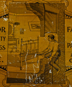 original and remarkably rare late 19th century american industrial "kingsbury" hotel room emergency fire escape portable device with original lithographed tin canister