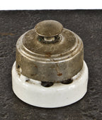 intact early twentieth century industrial electrical switch manufactured in connecticut for the perkins electric switch manufacturing company.