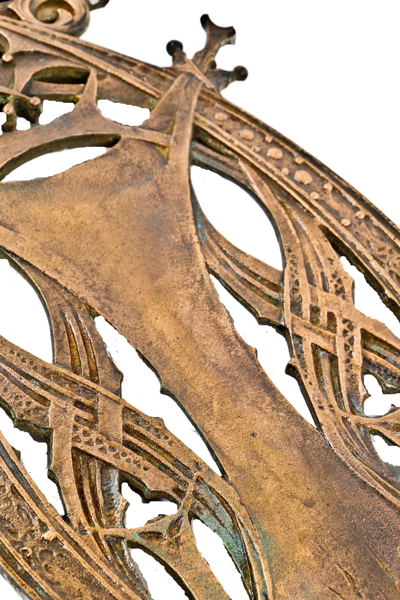 highly sought after and historically important interior 19th century american copper-plated cast iron louis h. sullivan-designed guaranty building staircase baluster