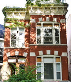 single exterior residential victorian era antique american c. 1884-1889 elaborately caved sold varnished oak wood corbel with incised volutes or scrolls