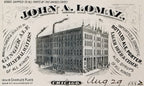exceptional all original and intact hard to find mid 1870's-early 1880's medium olive green john lomax quart bottle discovered long ago in chicago's douglas park lagoon