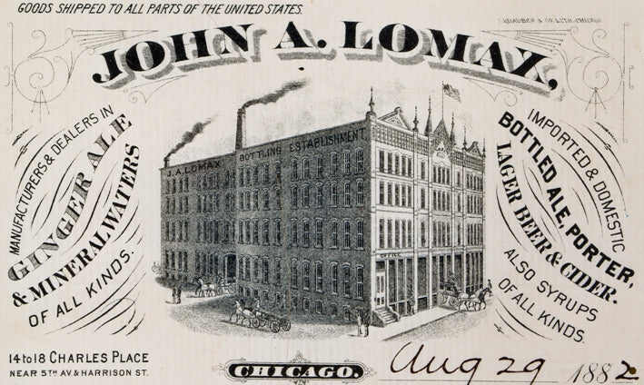 exceptional all original and intact hard to find mid 1870's-early 1880's medium olive green john lomax quart bottle discovered long ago in chicago's douglas park lagoon