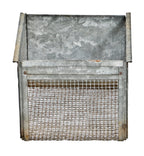 one of four matching late 1930's antique american industrial hospital research laboratory galvanized steel animal wire cage
