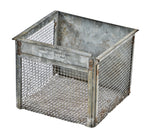 intact single american industrial galvanized steel lightweight cook county hospital experimental laboratory animal cage or basket