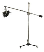 fully functional massive hollywood studio fully adjustable mole-richardson mobile studio set lamp or "spot" with tripod base and bassick casters