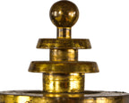 original and nicely age c. 1930's american antique art deco machine age faries "guardsman" cast brass table lamp finial with ball and multiple "speed" rings