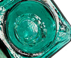 exceptional rare mid-nineteenth century oversized open-pontiled blue green glass willington cathedral pickle jar discovered in a new orleans privy pit