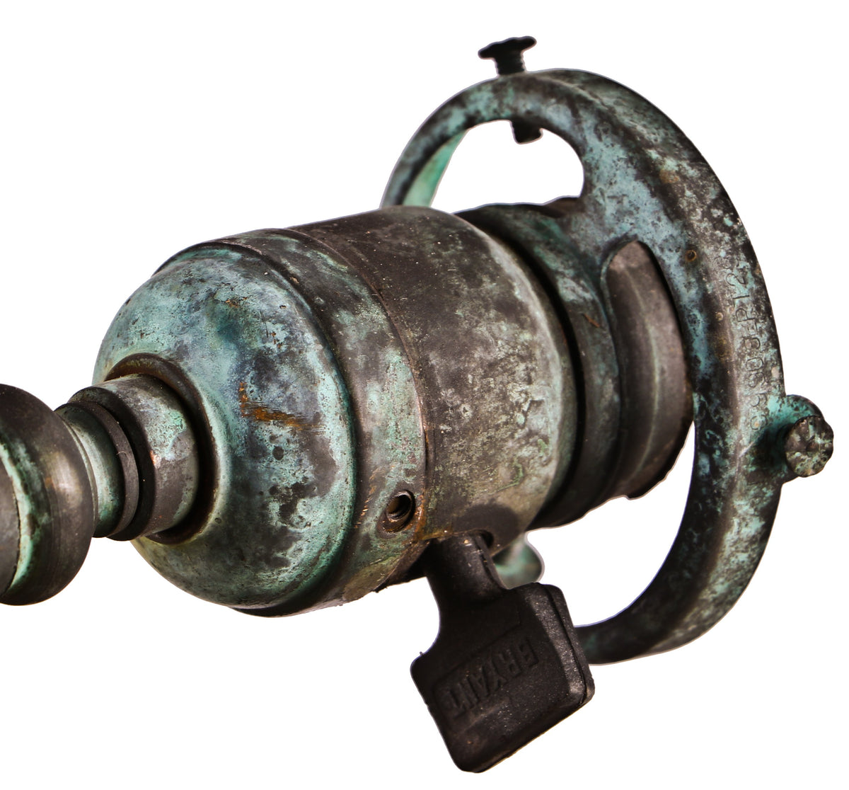 rare and highly sought after nicely aged oversized c. 1905-1910 interior chicago dry goods store 4-arm tubular brass ceiling fixture with original canopy and mica sockets
