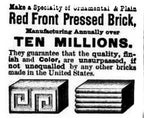 original 1880s diminutive exterior salvaged chicago anderson pressed brick company block with floral motif