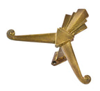 early 1920's visually striking american art deco denver zephyr private or sleeping railroad car oversized coat or garment hook comprised of cast bronze