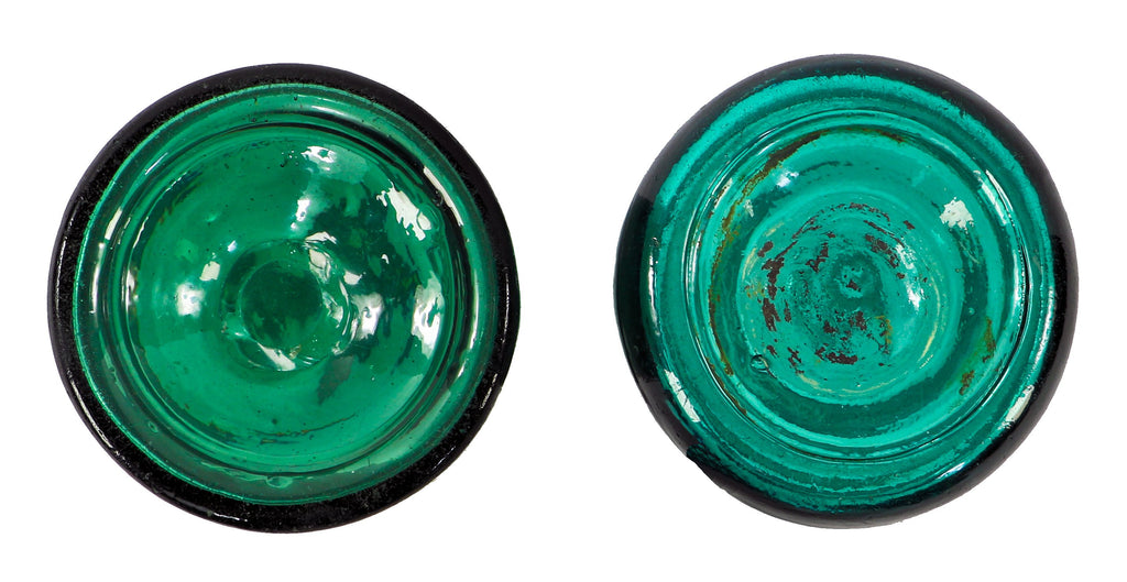 single all original and lightly cleaned c. 1846-1847 early american medium green iron-pontiled "dr. brown" soda or mineral water bottle likely dug in baltimore or new york city