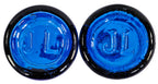 nearly identical of original and intact c. 1870's-1880's cobalt blue squat blobtop soda bottles manufactured for chicago bottler john lomax.