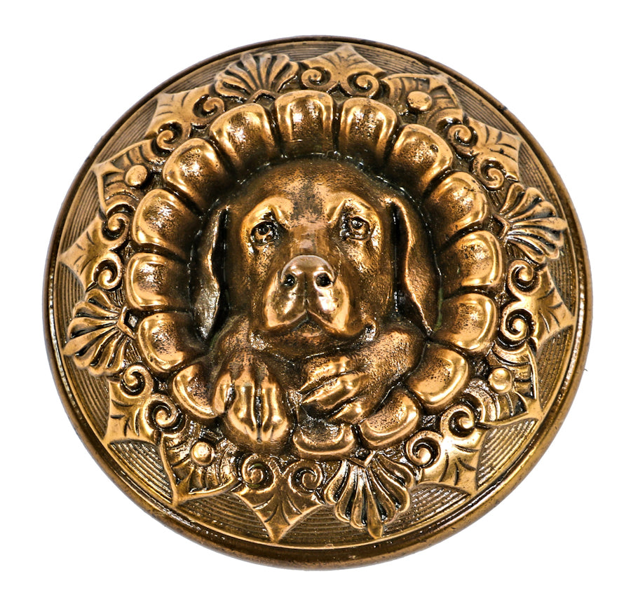 very rare and highly sought after 19th century antique american len blumin collection residential figural "doggie" doorknob with a nicely aged surface patina