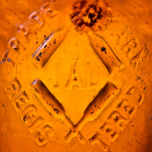 hard to find antique privy-dug c. 1870-1872 dark amber glass long neck porter pint bottle manufactured for chicago bottling giant john lomax.