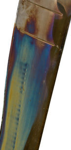 unusual and visually striking antique american industrial highly polished nickel-plated steel garment factory lady stocking leg form