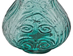 hard to find intact unique c. 1850's oversized blue aqua iron pontiled violin or scroll flask