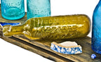 rare and intact privy dug c. 1870's yellow green "aerated waters" round-bottom or "torpedo" bottle manufactured for chicago bottling giant j.a. lomax.