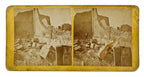 rare and all original historic october 1871 sterograph card with post-chicago fire scene at unknown location