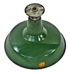 single all original lightly cleaned and fully functional chicago factory machine shop green porcelain enameled cold-rolled steel reflector with intact canopy