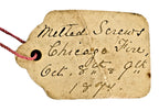 remarkable and historically important all original documented great chicago fire of 1871 "souvenir" or artifact in the form of melted metal screws salvaged from the "burnt district"