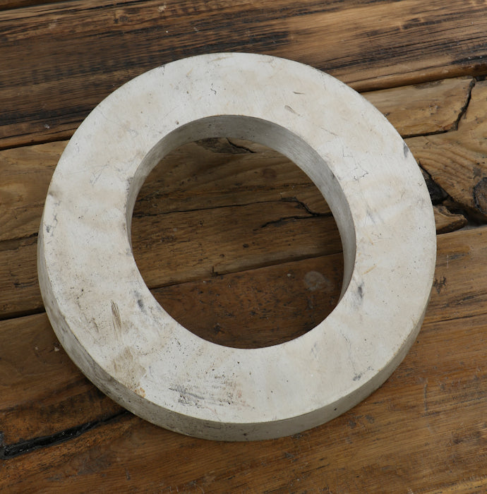 intact and all original vintage american industrial cast aluminum michael reese hospital exterior single-sided building facade letter sign with raised edges