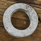 original and intact mid-20th century cast aluminum michael reese hospital exterior single-sided letter sign salvaged from a campus building facade