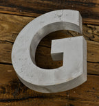 single vintage american industrial michael reese hospital mid-20th century reinforced cast aluminum building facade letter sign with raised edges