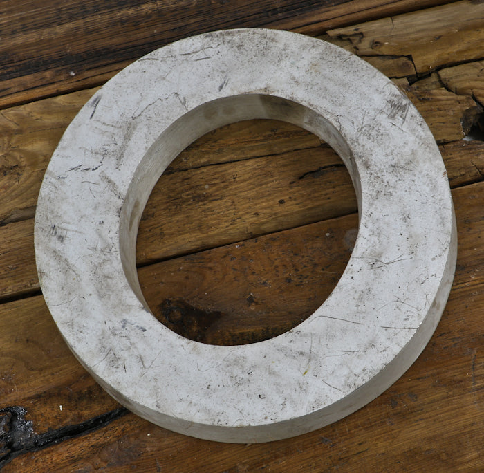 nicely aged all original vintage american industrial michael reese hospital campus building flush mount cast aluminum spanjer letter sign