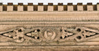 original and largely intact c. 1870's oversized antique american exterior chicago building sill course fret sawn wood panel with raised molding and dentil work