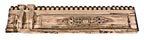 original and largely intact c. 1870's oversized antique american exterior chicago building sill course fret sawn wood panel with raised molding and dentil work