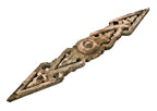 original 1870's or early 1880's antique american exterior fret-sawn pine wood chicago commercial building sill or belt course victorian era ornament
