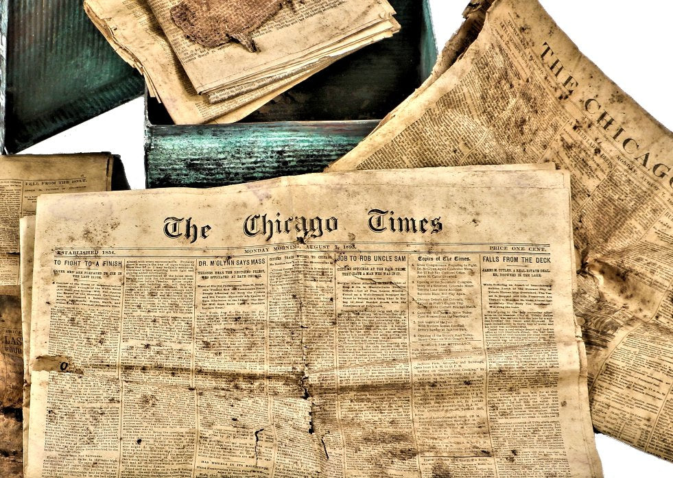 recovered c. 1893 time capsule salvaged from the german zion's evangelical society church building located on hoyne street in chicago's ukranian village.