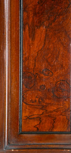 matching set of massive all original 19th century american victorian interior residential sliding or pocket door with visually striking walnut wood "faux" grain finish on both sides