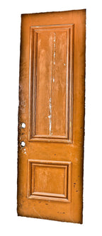 single original and intact antique american c. 1860's pre-fire chicago interior residential vestibule painted pine wood door with built-up molding