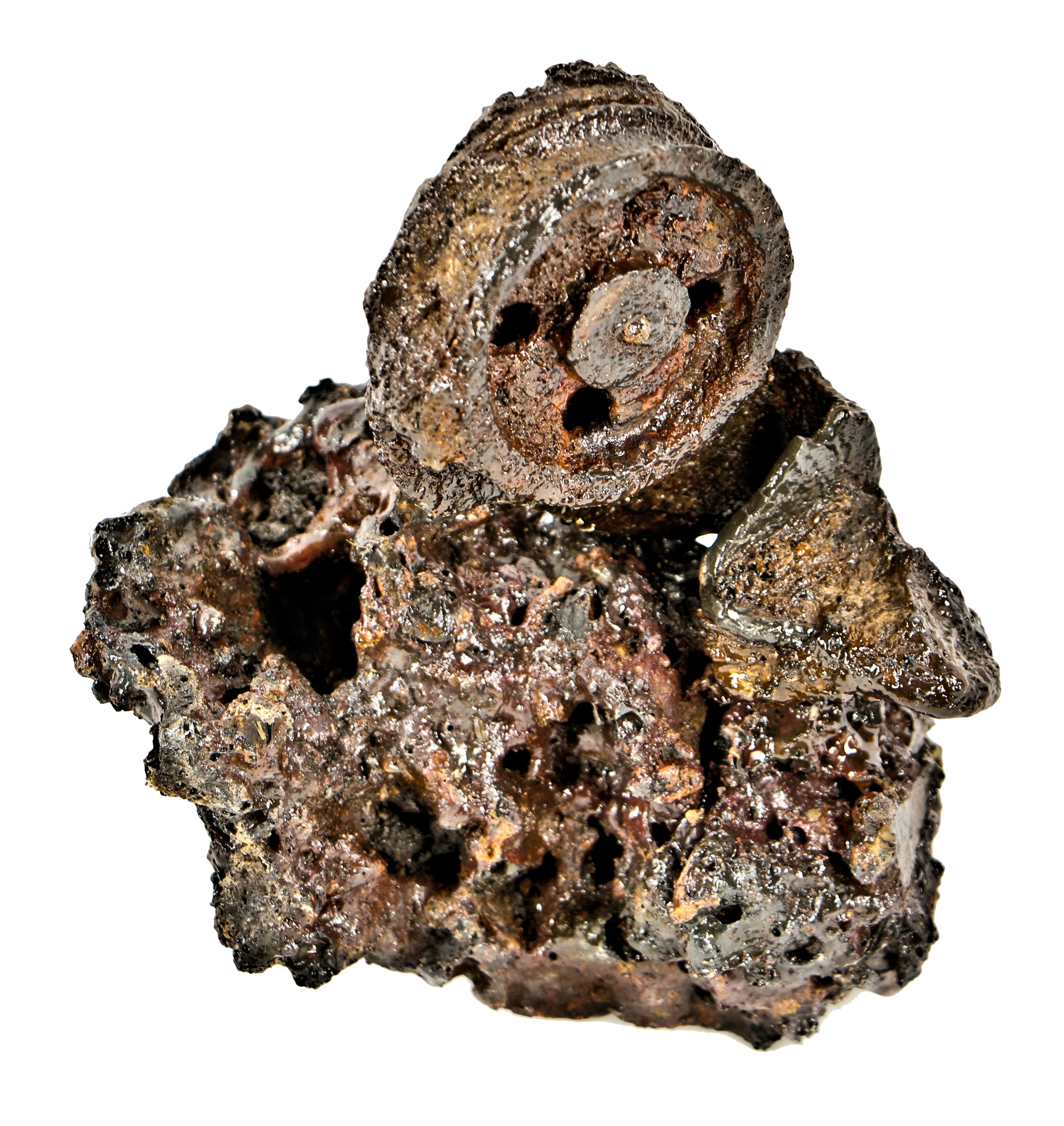 rare and unusual c. 1871 great chicago fire industrial antique artifact in the form of remnant of melted material repurposed as a decorative paperweight