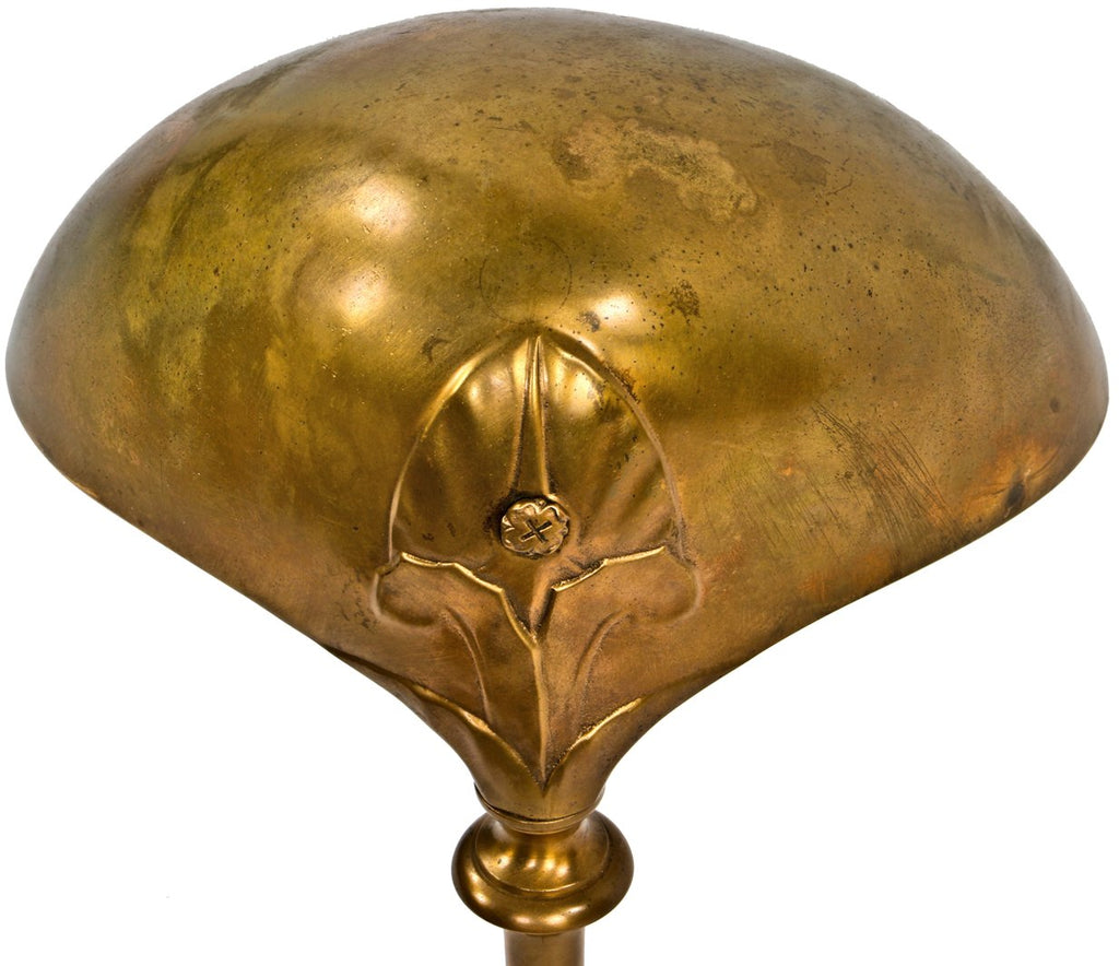 visually distinctive and finely crafted all original american art nouveau style heavy solid bronze metal historic terminal tower office table or desk lamp