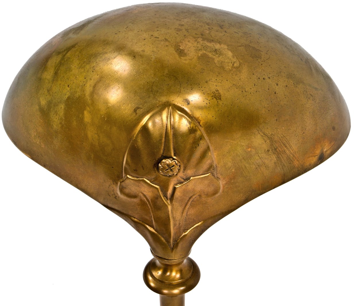 visually distinctive and finely crafted all original american art nouveau style heavy solid bronze metal historic terminal tower office table or desk lamp