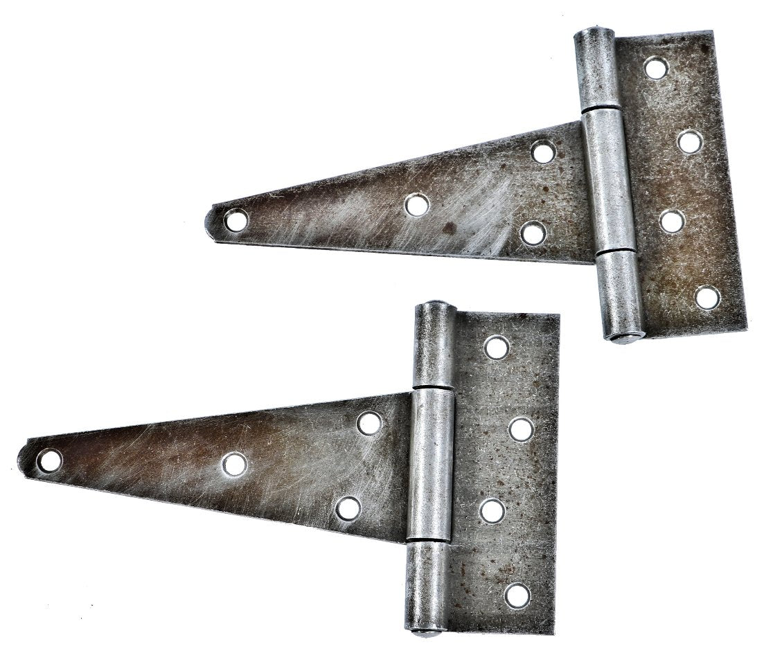 matching set of late 19th or early 20th century american antique industrial wrought steel loose pin strap hinges salvages from the doors of a chicago brewhouse undergoing demolition