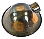 highly sought after early 20th century antique american faries parabolic stamped steel portable light fixture reflector with highly desirable oxidized copper-plated finish