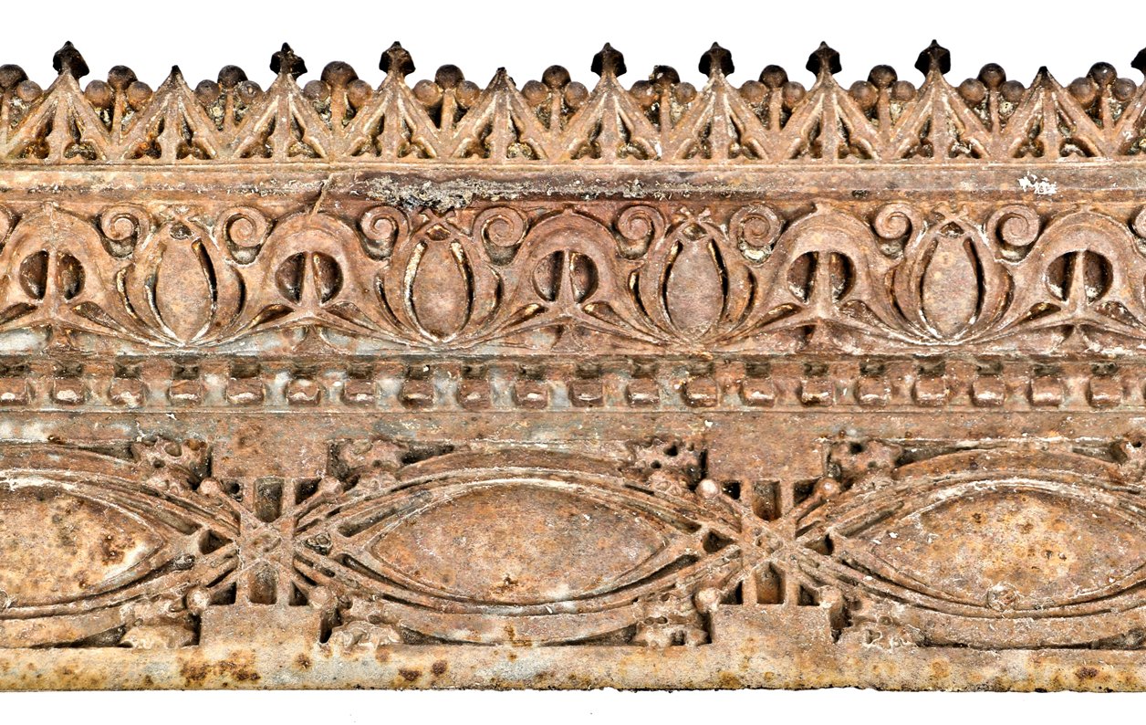 original historically important late 19th century ornamental cast iron exterior louis sullivan-designed gage building stringcourse or frieze panel
