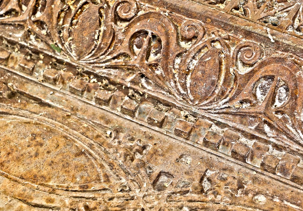 original historically important late 19th century ornamental cast iron exterior louis sullivan-designed gage building stringcourse or frieze panel