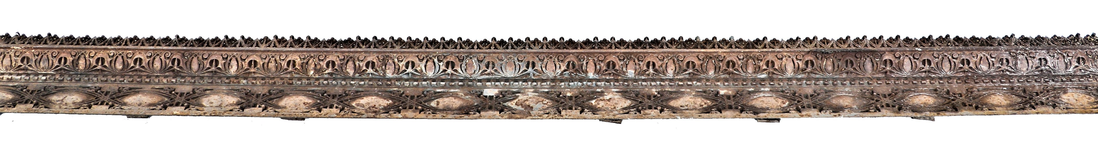 original historically important late 19th century ornamental cast iron exterior louis sullivan-designed gage building stringcourse or frieze panel