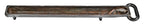 long and narrow refinished antique american industrial c. 1930's patented cast iron pig iron ingot molding tray with oversized handle