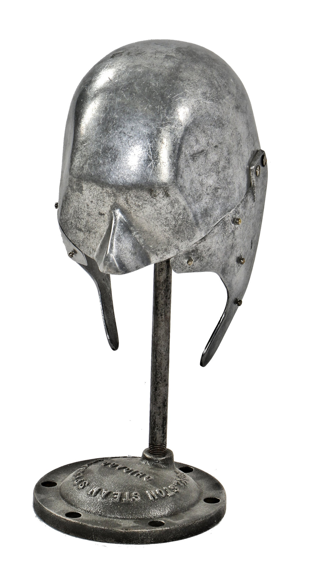 single original pressed and formed depression era heavy duty aluminum antique american medical dentistry instructional "dentoform" model or "phantom" head