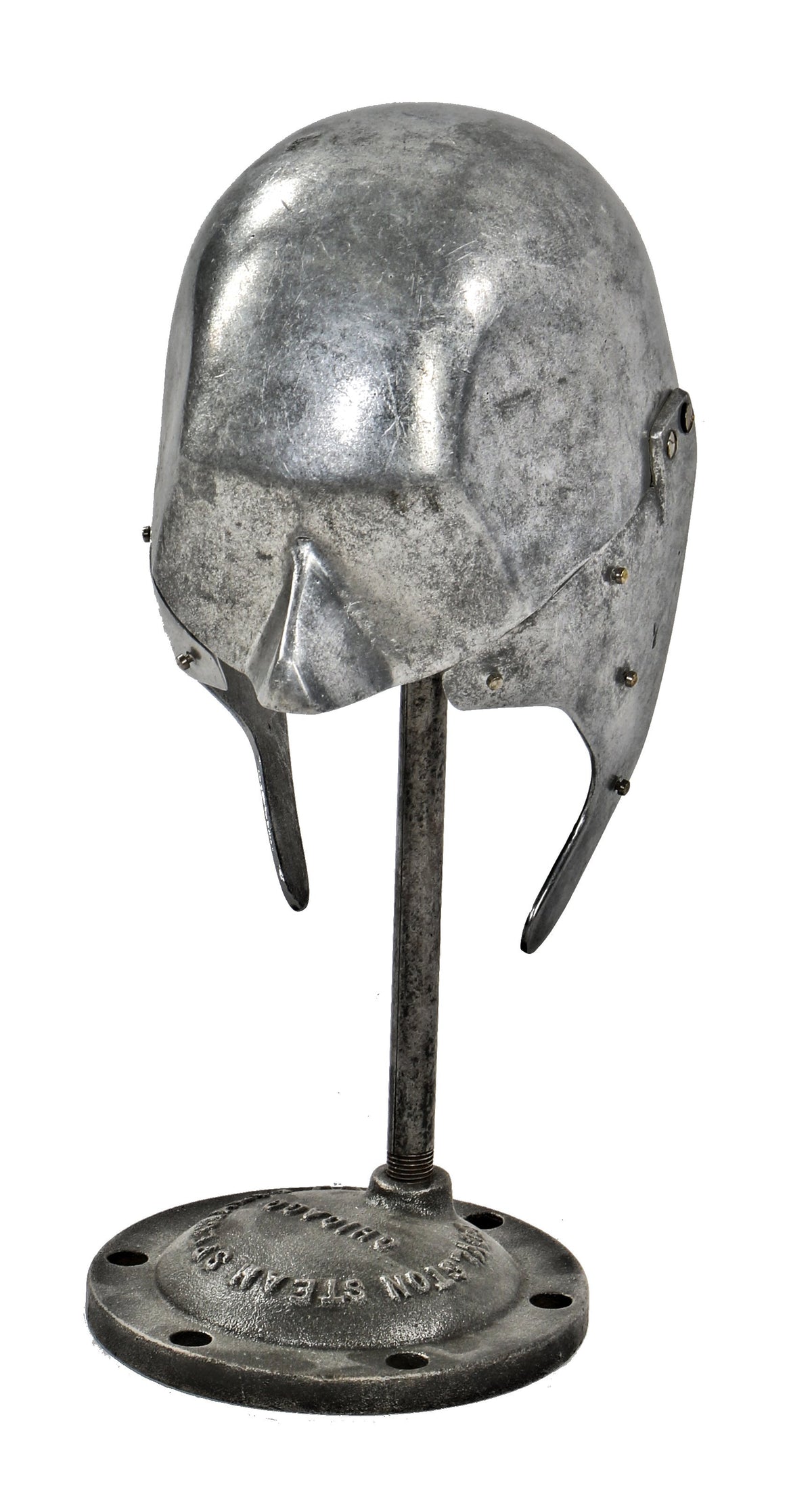 single original pressed and formed depression era heavy duty aluminum antique american medical dentistry instructional "dentoform" model or "phantom" head